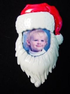 JJ Colored Pewter SANTA FACE Picture Frame Pin