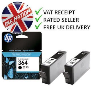   Genuine HP 364 Black Ink Cartridges for Photosmart B210c Printer