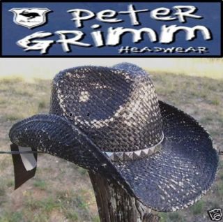 NWT GEN X Peter Grimm Drifter Hats Rock n Roll Western Cowboy Straw 