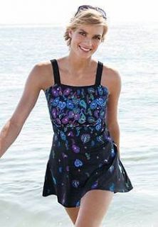 5976 PLUS 1 PC BLACK PAISLEY SWIMSUIT SIZES AVAILABLE 14W 22W 24W 