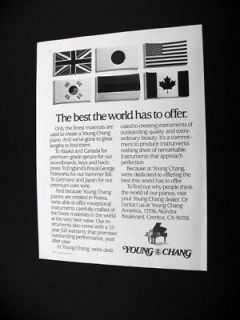 Young Chang Pianos Piano 1987 print Ad