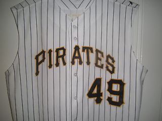 2010 ROSS OHLENDORF PITTSBURGH PIRATES GAME WORN USED HOME JERSEY MLB 