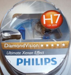 H7 PHILIPS DIAMOND VISION POWER HEADLIGHT CAR BULBS H7 DIAMOND VISION 