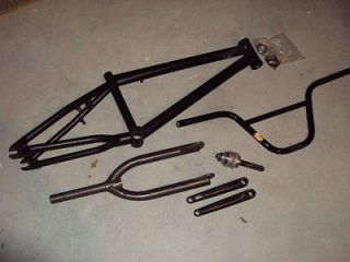 BMX Black Bike frame Pitchfork XLT Bars Profile Cranks