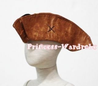 Halloween Funny Cute Corsair Pirate Freebooter Hat Party Costume Size 