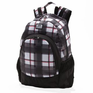   Van Doren Black Red White Plaid Tartan Skate Bag Rucksack Backpack NEW