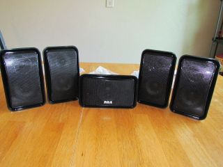 RCA HOME THEATRE SURROUND SOUND SPEAKERS SET OF 5   8 OHMS EACH
