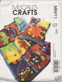 FUNNY CREATURES KIDS QUILT MCCALLS NEW PATTERN #6411