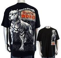 Pit Bull Dog &CHAINS t shirts for men. New , Black color. Detailed HD 