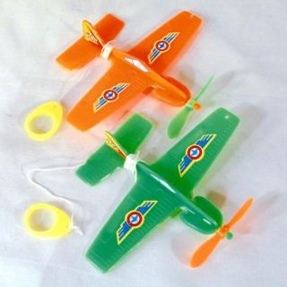 24 AIRPLANES ON STRING swing airplane BOYS PARTY FAVORS plastic planes 