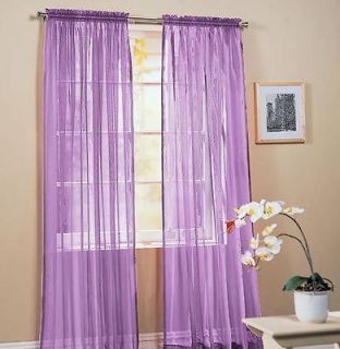 sheer purple curtains in Curtains, Drapes & Valances