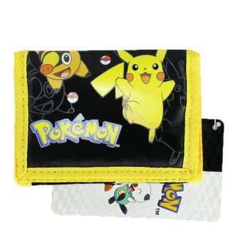 Pokemon Pikachu and Friends Velcro Trifold Wallet   Kids Teenager