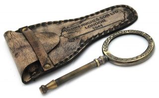 pocket magnifying glass leather