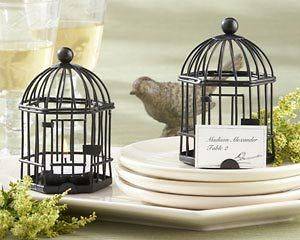 12 Love Song Birdcage Tealight Place Card Holder Wedding Favors Lot