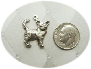 Long Haired Chihuahua Dog Shaped LEAD FREE Pewter Charm