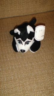   Circle Alaskan Friends HUSKY Puppy Dog Black Stuffed Animal Plush WT