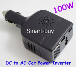 Hot 100W USB 5V Car Cigarette Socket Power Inverter Adapter DC 12V to 