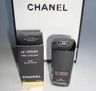 Chanel Le Vernis Nail Polish No 219 Black Satin   BN