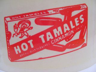 12 Vending Machine Hot Tamales Sticker Lot 3 x 2 Red Decal