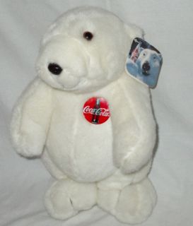 13.5 Vintage (1996) Coca Cola Plush Polar Bear w/tags, Stuffed Animal