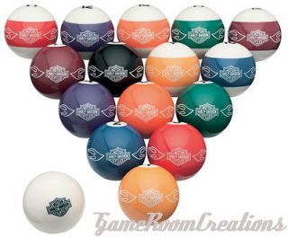 HARLEY DAVIDSON Custom Pool Table Balls Billiard Ball Set HDL 10167 