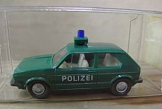 XXGU25 WIKING * DIE CAST PLASTIC POLICE VW GOLF MODEL TOY CAR GERMAN 