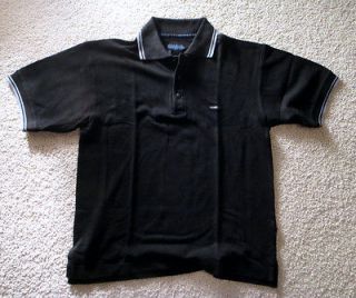 Officine Panerai Black Mens Polo Collar Shirt Authentic Medium Short 
