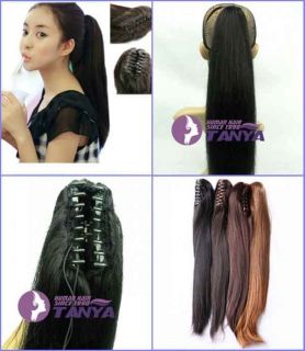 New Fashion Ponytail Extensions Jaw/Claw 100% Human Hair 28 16 Any 
