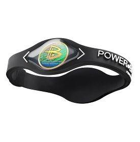   Authentic Power Balance Silicone Wristband   Black/White   XL