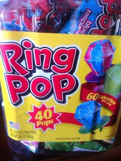Ring Pop 40ct American Brand Asst Variety Hard Candy