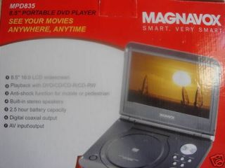 MAGNAVOX MPD835 8.5 Portable DVD Player (brand new)