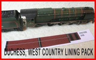 HORNBY DUBLO DUCHESS, WEST COUNTRY, 2 6 4T TRANSFERS