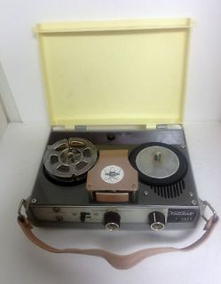   Portable VALIANT T 1925 REEL TO REEL TAPE RECORDER in Leather Case