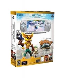 Sony PSP 3000 Ratchet & Clank Limited Edition Bundle   Silver Handheld 