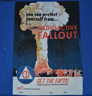   CIVIL DEFENSE T SHIRTS FROM ORIG. POSTER DESIGNS ( FALL OUT DESIGN
