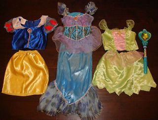 Disney Princess Dress Up Costmes Snow White, Ariel Tinkerbell 4 6X