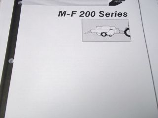 Massey Ferguson 200 Series Baler Operators Manual