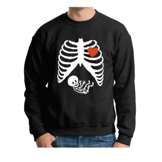 Pregnant Skeleton Halloween Costume PREMIUM Crewneck Sweatshirt 
