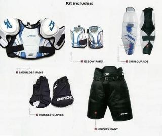   large ice hockey gear complete equipment set protective kit package