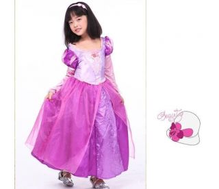 New Disney Princess TANGLED RAPUNZEL COSTUME Girls/Kids Party Dress 
