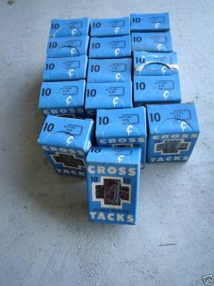 Lot of 16 Boxes of Vintage Cross #10 Upholstery Tacks