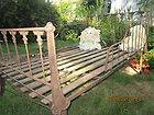 Antique Cast Iron Victorian Folding Youth Bed 1862 Patented Slat 