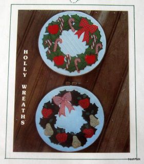 Christmas Machine APplique Hoop Wreath Pattern Fruit & Candy Canes