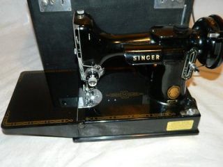   1950s Singer Featherweight 221 Sewing Machine w/ extras Workin​g