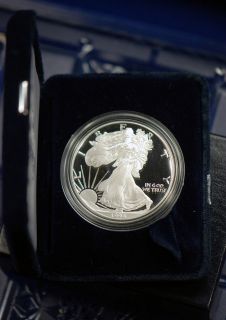 1994 Proof American Silver Eagle Dollar with COA