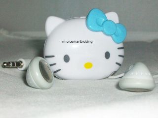   HELLO KITTY WHITE mini face w/ BLUE BOW  player new without package