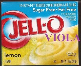 Jell O Instant Pudding/Pie Filling SUGAR FREE Lemon Flavor JELLO 