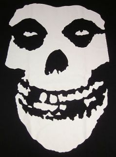 MISFITS Skull Logo T shirt Punk Rock Fiend Tee SzLg New