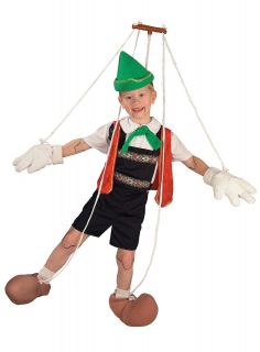 STRING PUPPET pinocchio swiss alpine boys kids halloween costume SMALL
