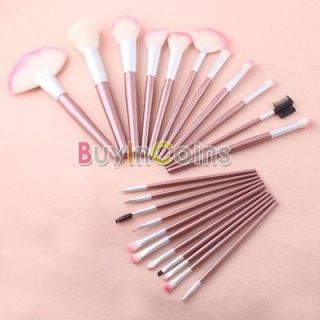 22 PCS Pink Pro Studio Make Up Mineral Cosmetic Brush Set